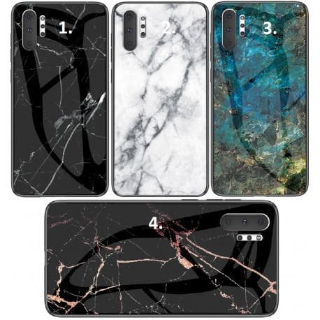 Samsung Note 10 Plus Marmorikuori 9H Karkaistu lasi Takaosa Glassback V2