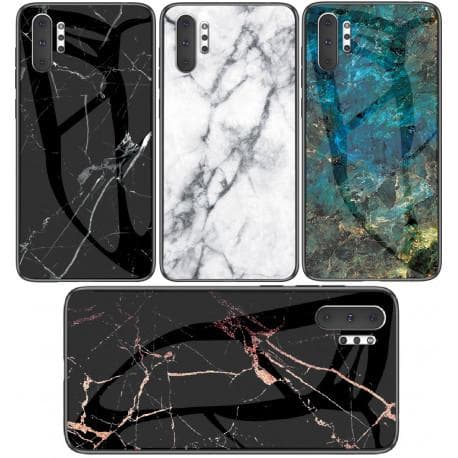 Samsung Note 10 Plus Marmorikuori 9H Karkaistu lasi Takaosa Glassback V2