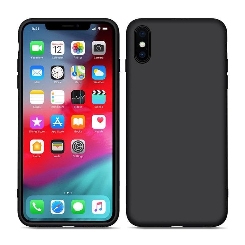 Flytende silikon skal være iPhone X / XS - svart