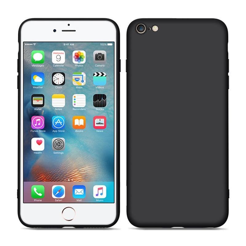 Nestemäinen silikoni kuori iPhone 6 / 6S - musta