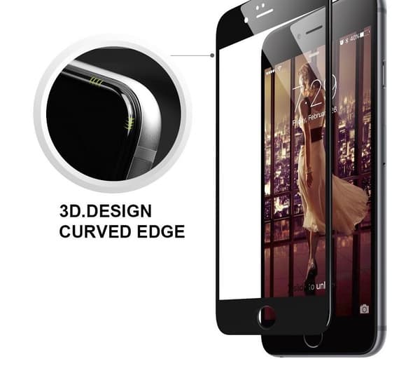 iPhone 7 Sk�rmskydd 3D 9H Ram 0,2mm ProGuard