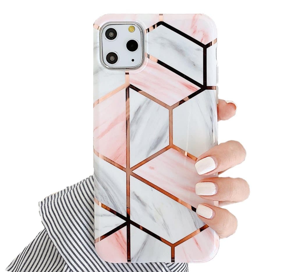 Marmorskal til iPhone 11 Pro- Luksus Marble / Pink C4U®