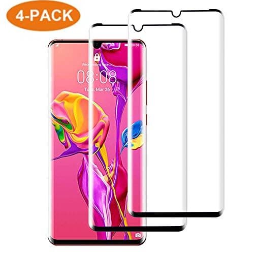 4 st Top kvalitet härdat glas för Huawei p30 pro