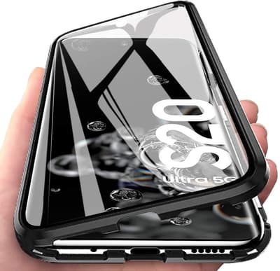 Premium Galaxy S20 Ultra stødabsorberende magnetskaller med glas C4U®