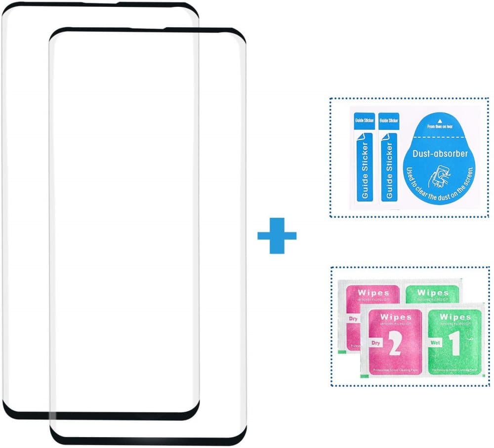 4 st  heltäckande skärmskydd för  Samsung S10 plus