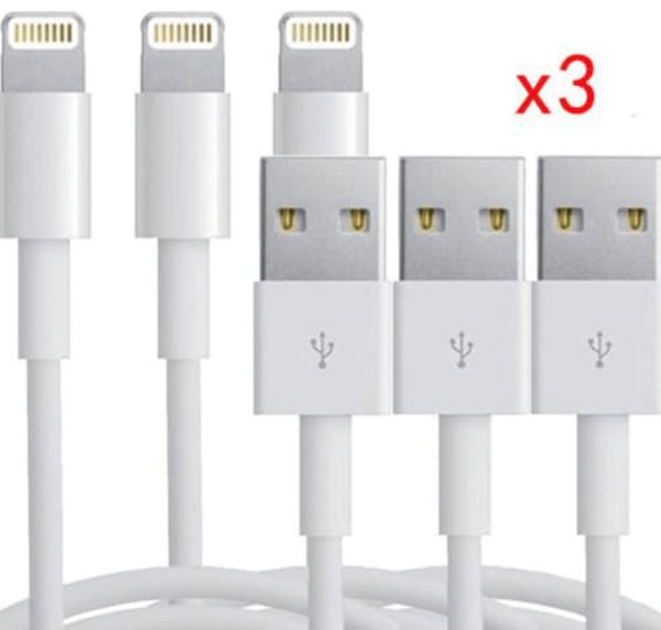 3 st 1 m USB-laddare-Sync-Data-kabel-för-iPhone-5s-6-6s-pl,7 och 7 pl