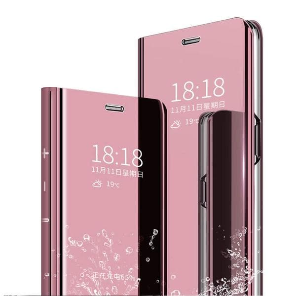 hög kvalitet flip fodral för Samsung A70 svart rosa