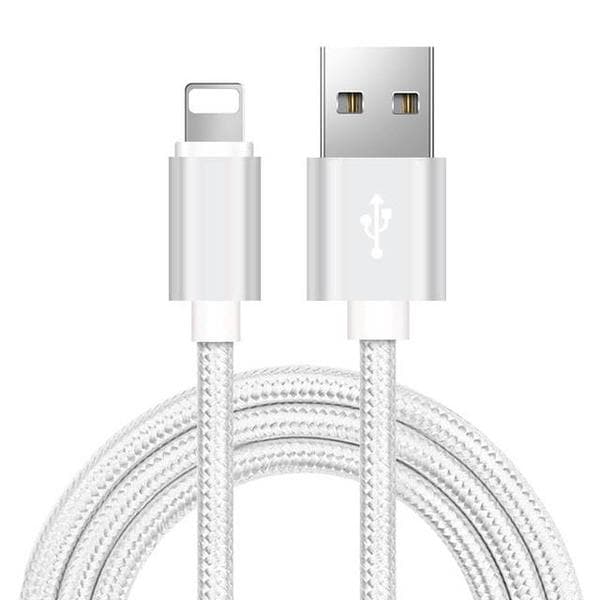 3m lång iphone kabel svart 1 st 3m silver