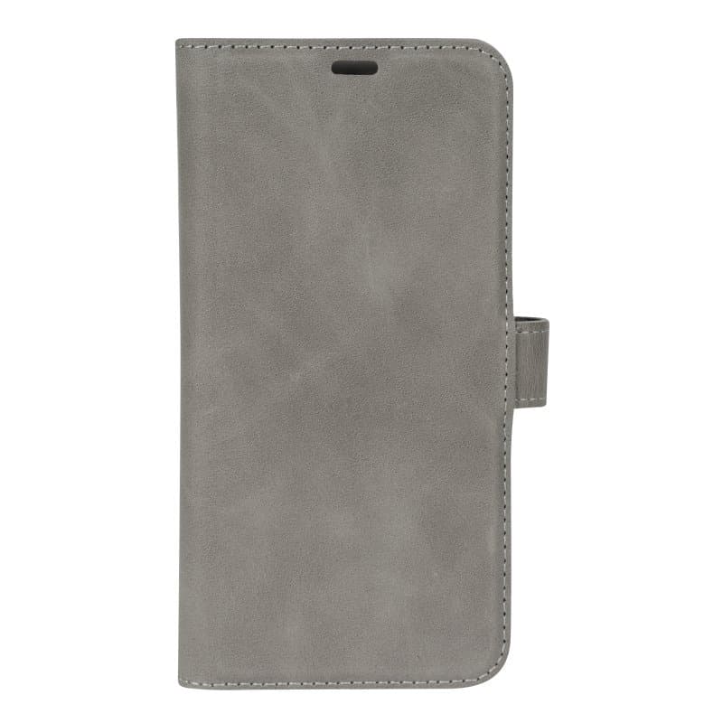 Essentials iPhone X/XS, Äkta läder, plånboksväska 3 kort, grå