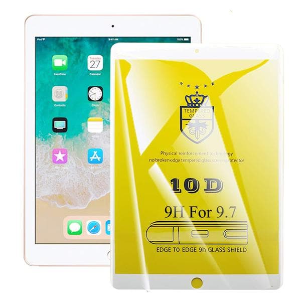 2 st  härdad glas för Ipad pro 11" 10D svart Vit