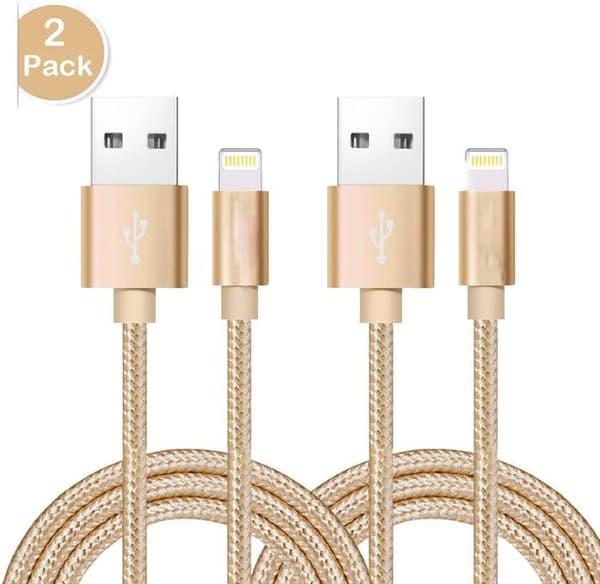 2 st färgade 3 m iphone kabel svart