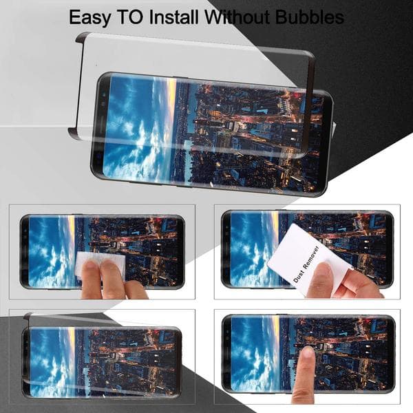 2 st heltäckande härdat glas för Samsung s9 plus