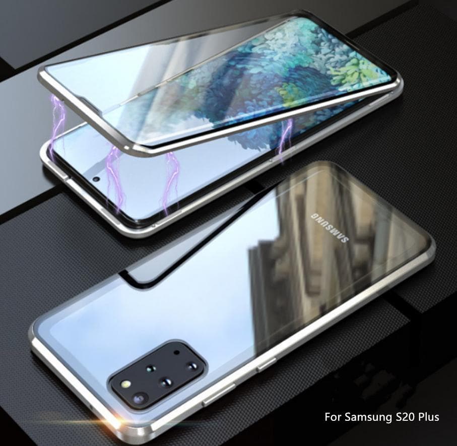 Mobilt deksel med tosidig herdet glass Samsung S20 Plus - Sølv