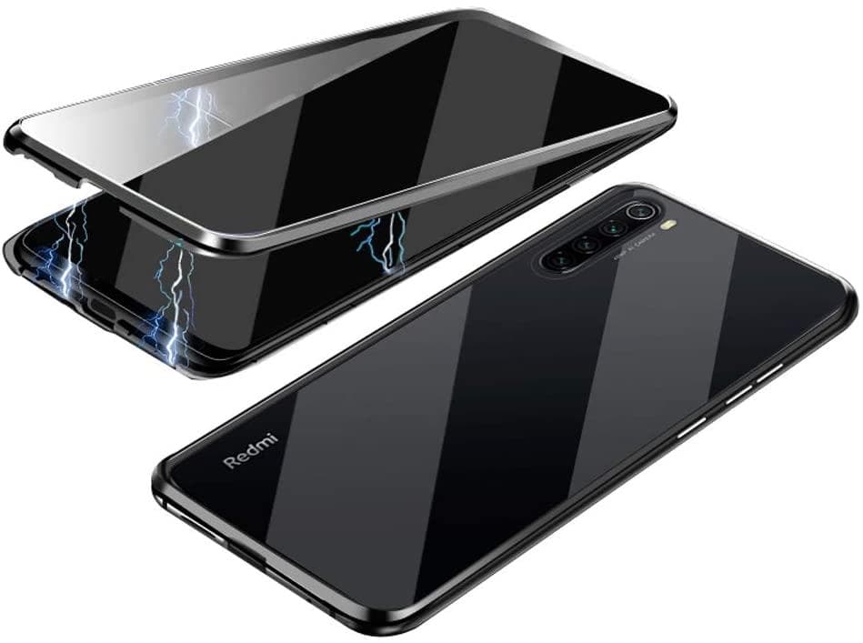 Mobildeksel med dobbeltsidig herdet glass Xiaomi Redmi Note 8 - Svart