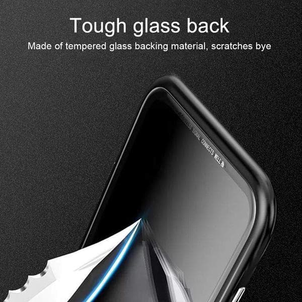 Metallmagnetglasfodral till Samsung Galaxy A10 svart