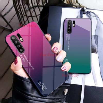 gradient härdat glas för Huawei p30 pro röd