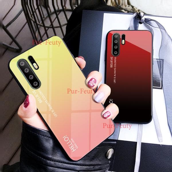 gradient härdat glas  för Huawei p30 pro röd