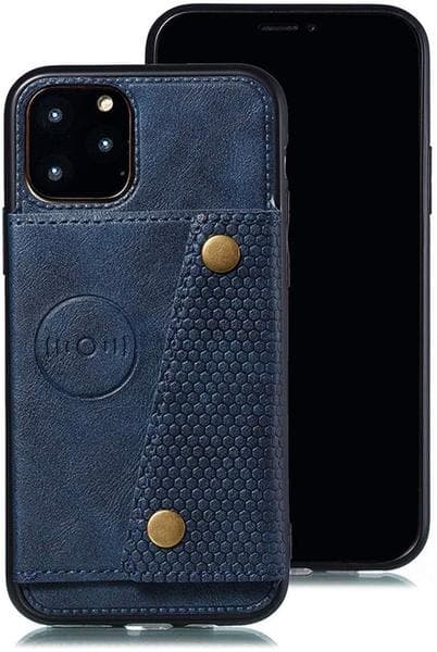 ny design iphone 11 pro plånboks fodral med magnet svart