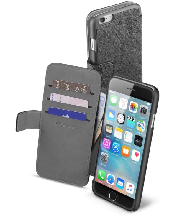 Cellularline BOOKAGENDAIPH647K, Folio, Apple, iPhone 6/6s, 11,9 cm (4.7"), Svart