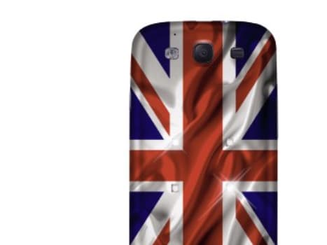 White Diamonds Flag UK, Etui, Apple, Galaxy S3, Blå, Rød, Hvit