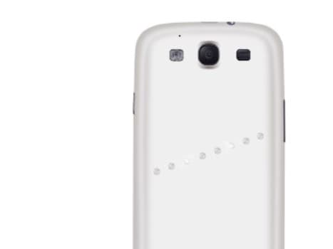 White Diamonds Sash - Eske for mobiltelefon - PET - hvit - for Samsung Galaxy S III