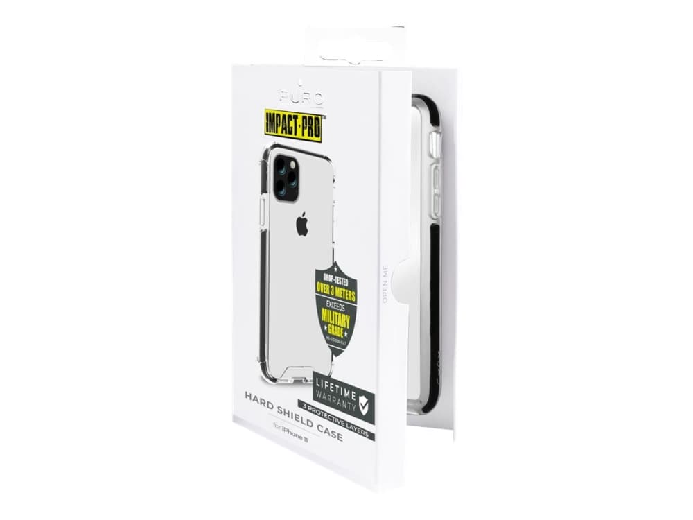 PURO IMPACT PRO Hard Shield - Baksidedeksel for mobiltelefon - polykarbonat, termoplastisk elastomer (TPE), termoplast-polyuretan (TPU) - gjennomsikt