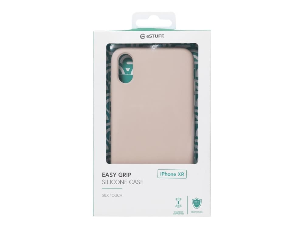 eSTUFF - Baksidedeksel for mobiltelefon - silikon - rosa - for Apple iPhone XR