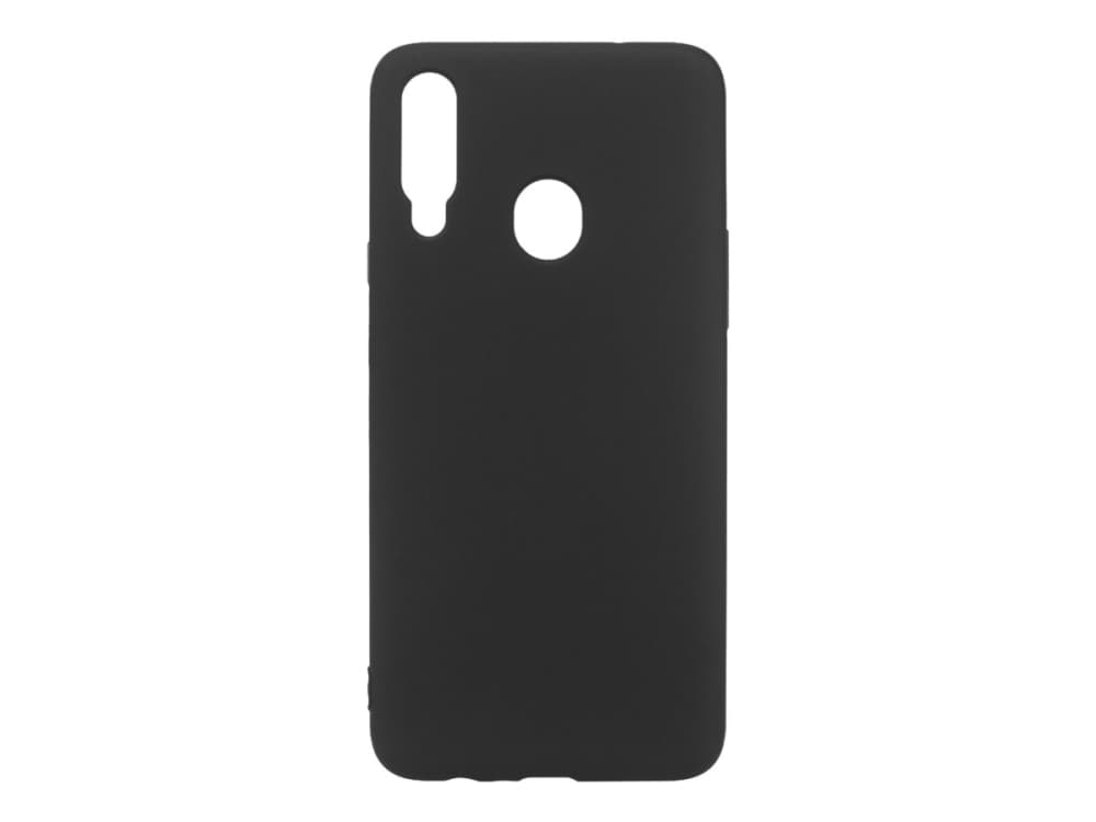 eSTUFF - Baksidedeksel for mobiltelefon - silikon - svart - for Samsung Galaxy A20s