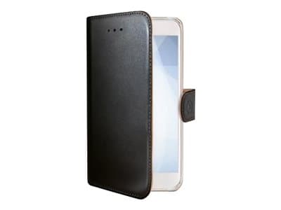 Celly Wally WALLY758 - Lommebok for mobiltelefon - plastikk, fauxlær - svart - for Samsung Galaxy J6