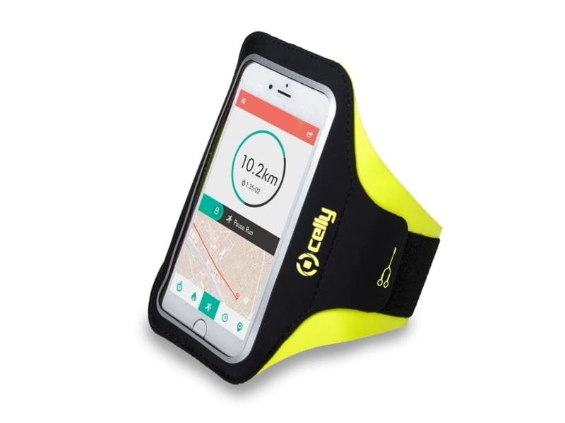 Celly Armband - Smartphone, Armbands skydd, Universal, 16,5 cm (6.5"), Svart, Gul