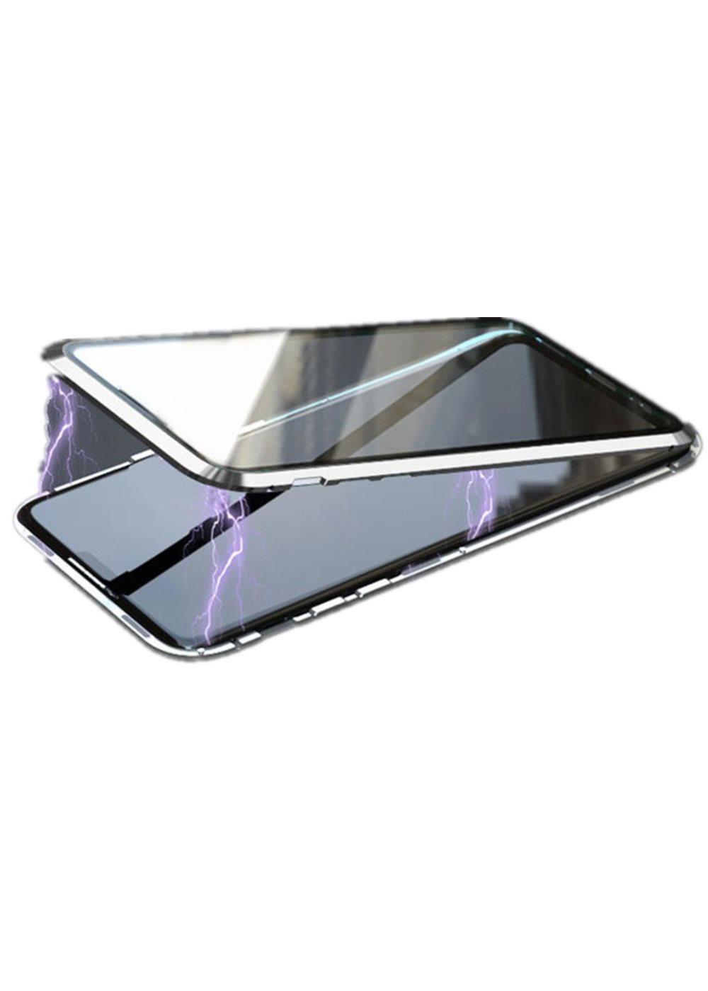 Magneettikuori, kaksipuolinen karkaistu lasi - iPhone 11 - Hopea