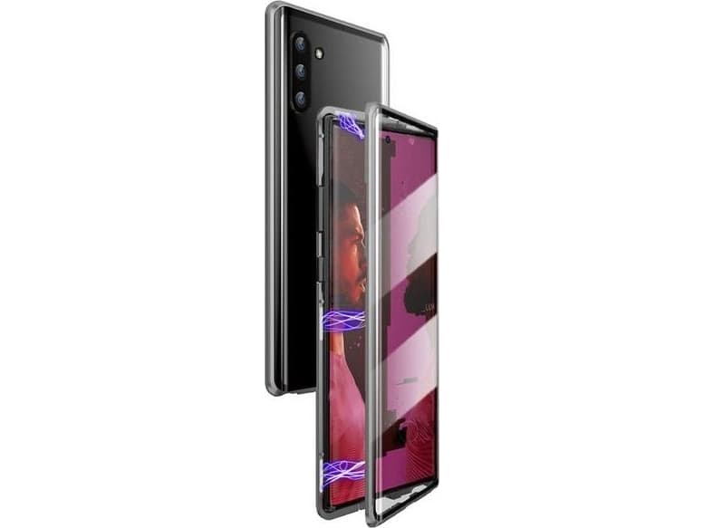Dr. Fit Magnetic glass case Dr.Fit double-sided for Galaxy Note 10 Silver universal
