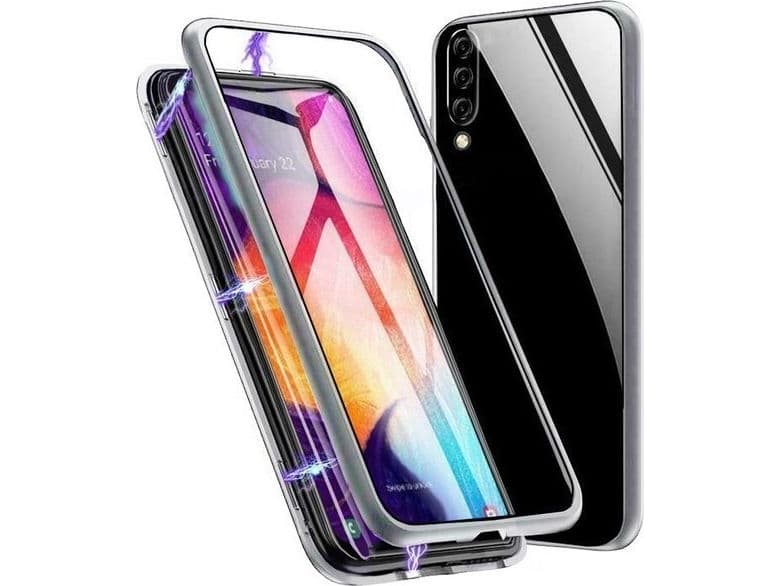Dr. Fit Magnetic glass case Dr. Double-sided for Galaxy A30S/A50/A50S Silver Universal