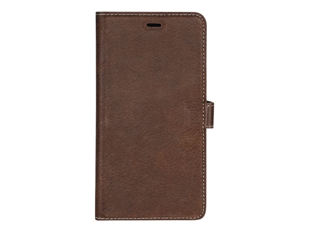 Essentials Wallet Detachable - Lommebok for mobiltelefon - ekte skinn - brun - for Apple iPhone XR