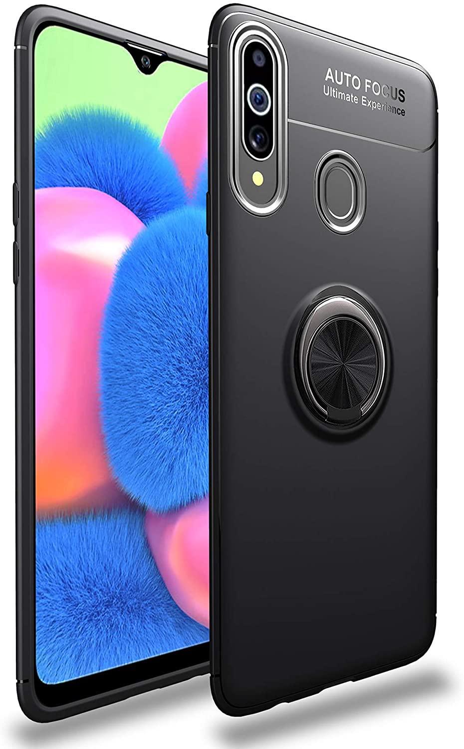 Samsung Galaxy A20s skal med ringhållare Metall/TPU Svart