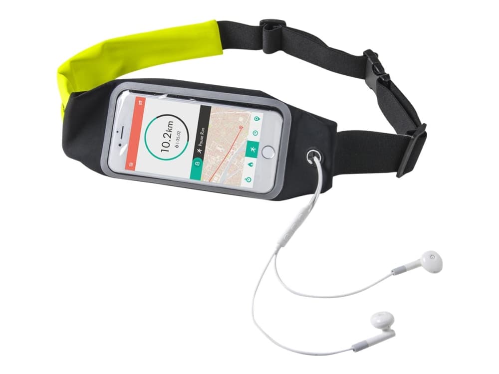 CELLY RunBelt Duo XXL - Beltepakning for mobiltelefon - gul - 6.2"