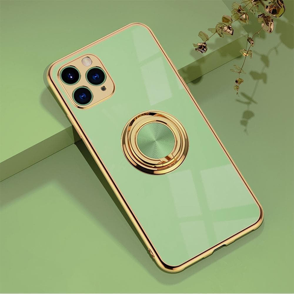 Lyxigt Stilrent Mobilskal â•‘iPhone11â•‘ med ring ställ-funktion Guld