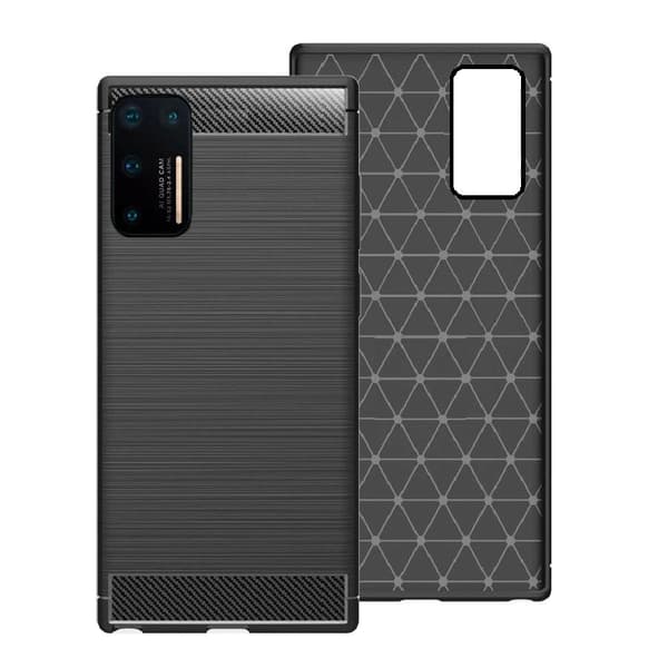 Huawei P40 - Flexibel Carbon Mjuk TPU Skal - Svart