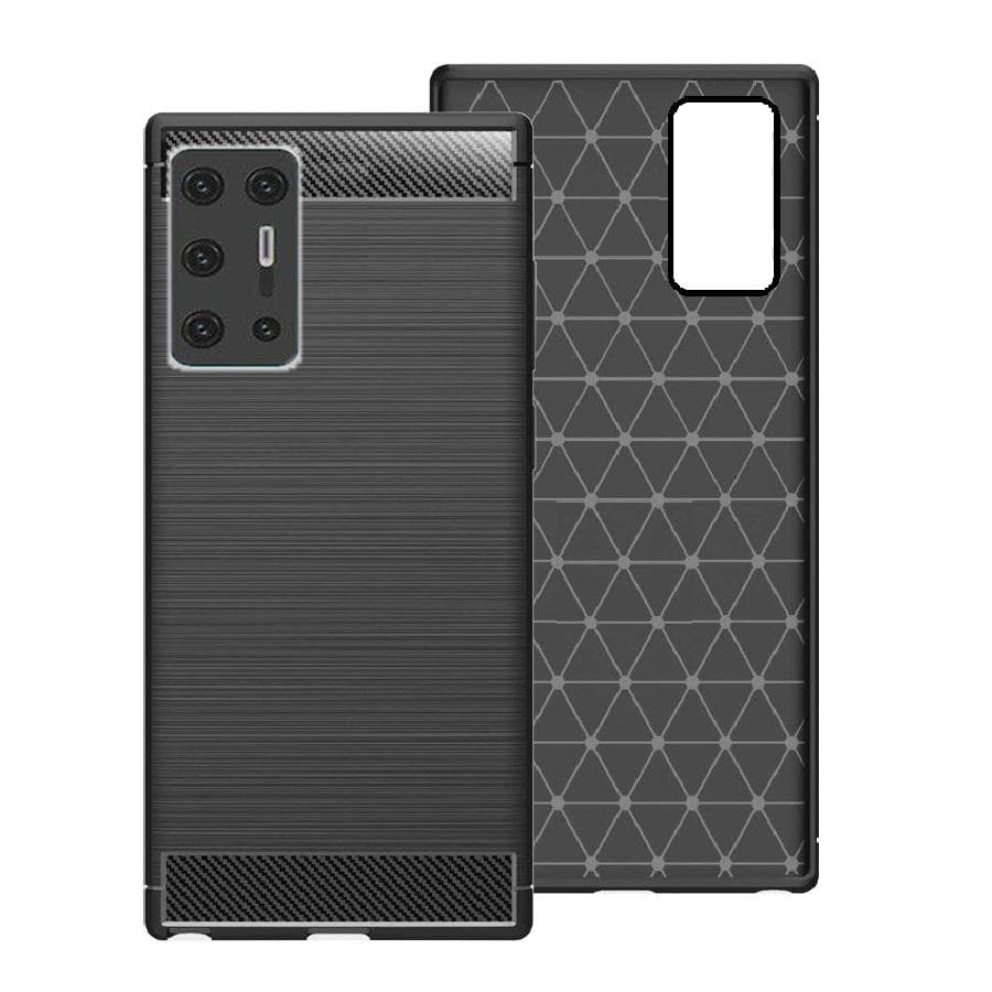 Huawei P40 PRO - Flexibel Carbon Mjuk TPU Skal - Svart