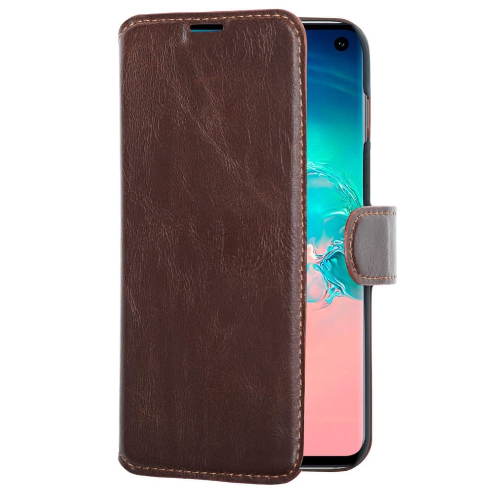 Slim Wallet Case Galaxy S10 Brown
