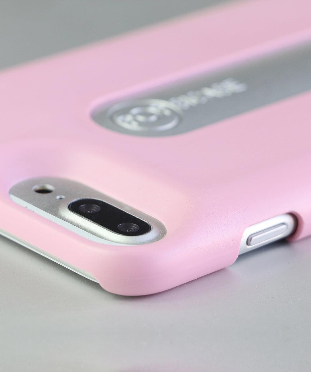 Mobilskal iPhone Plus 6, 6s, 7 och 8 Popsicase Pink, selfiepinne