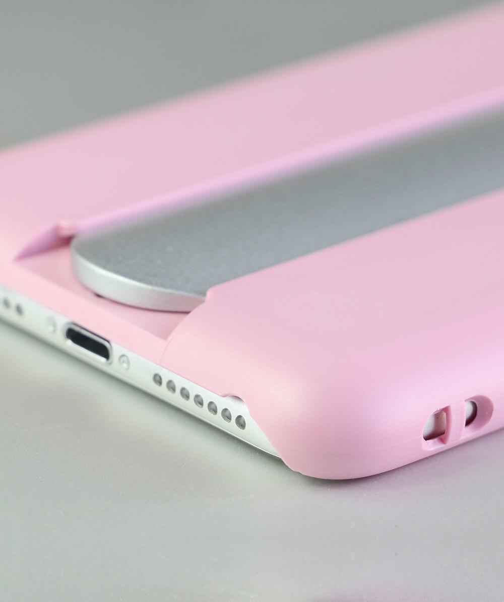 Mobilskal iPhone Plus 6, 6s, 7 och 8 Popsicase Pink, selfiepinne