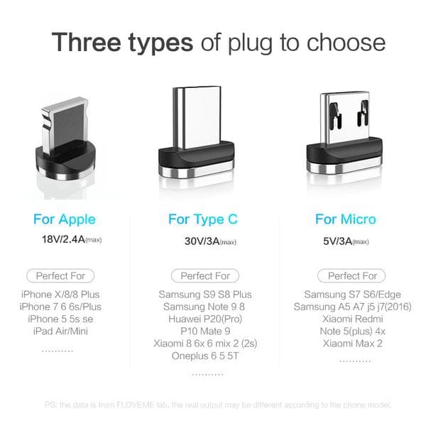 1m CaseME magnet laddare USB-C röd