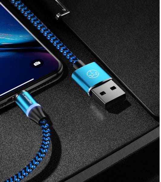 1m CaseME magnet laddare USB-C röd