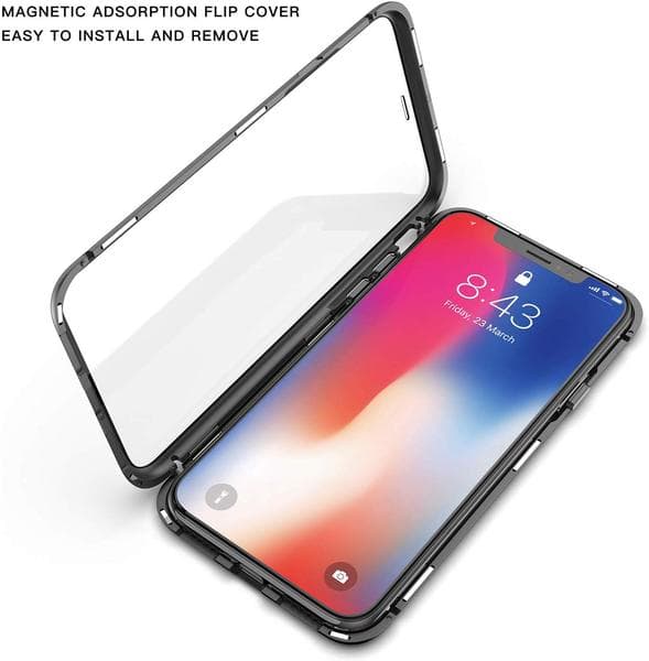 Magnetisk Aluminiummetall  för iphone X svart