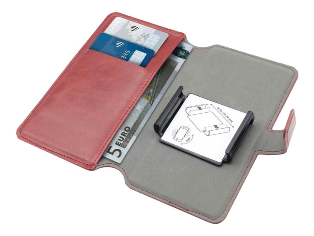 PURO Universal Wallet 360° - XXL - lommebok for mobiltelefon - økolær - rød