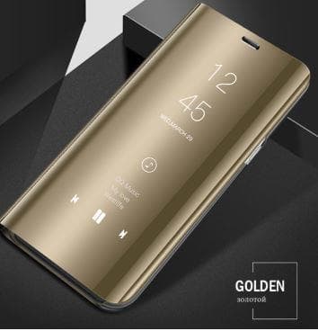 Huawei P20 lite flip case svart Guld