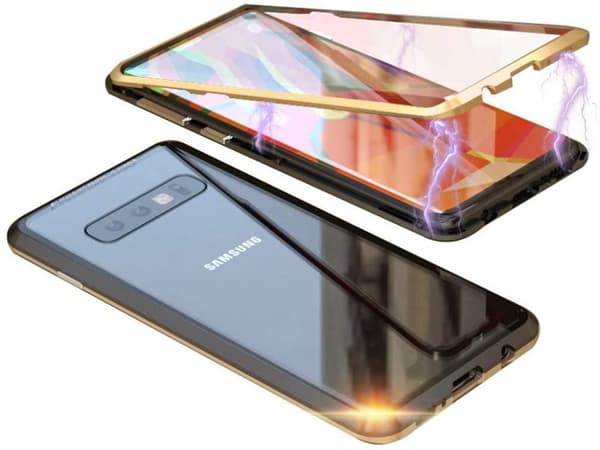 Magneto  fodral för Samsung S10 guld