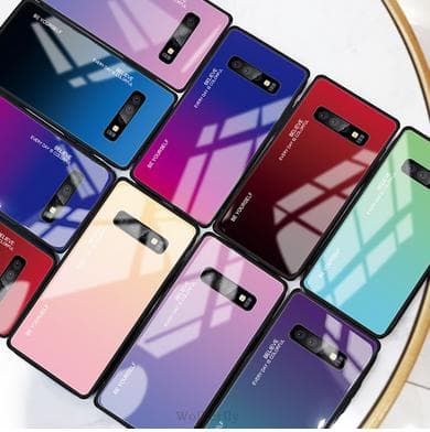 Glas fodral  för samsung s10 plus nr. 1 Blå