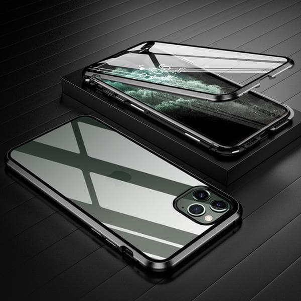 Doubel magnet fodral för iphone 11 pro max röd
